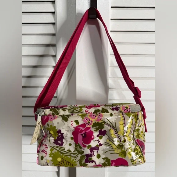 Vera Bradley Floral Cosmetic Bag in Pink and Green - Picture 2 of 5